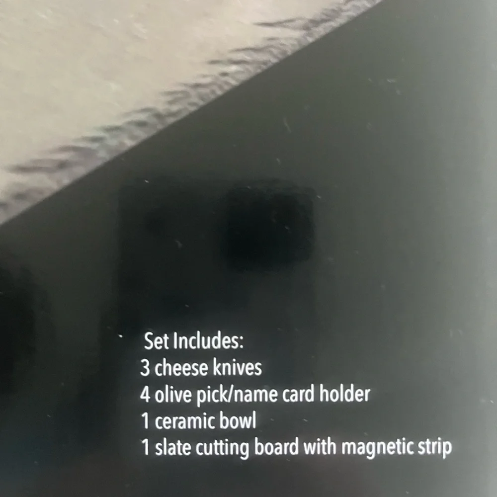 Lazy-Boy Cheese Board 9-Piece Set with Slate Board. New In Box